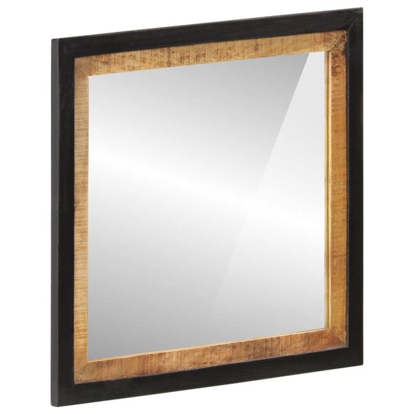 vidaXL Bathroom Mirror 55x1x60 cm Glass and Solid Wood Mango