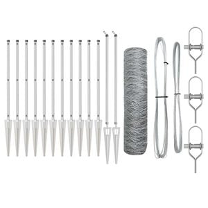 vidaXL Welded Wire Fence with Spikes 10 x 0.4 m (W x H)