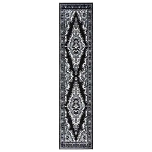 vidaXL Runner Rug BCF Black 60x350 cm