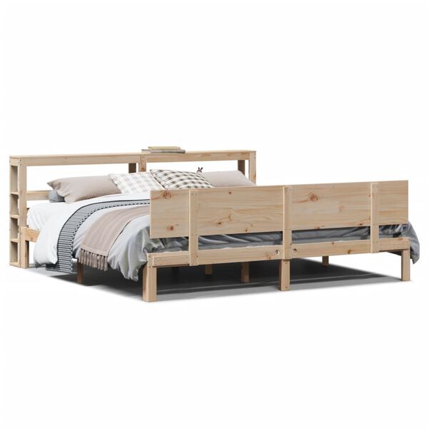 vidaXL Bed Frame with Headboard without Mattress 200x200 cm