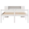 vidaXL Bookcase Bed without Mattress White 135x190 cm Double Solid Wood Pine
