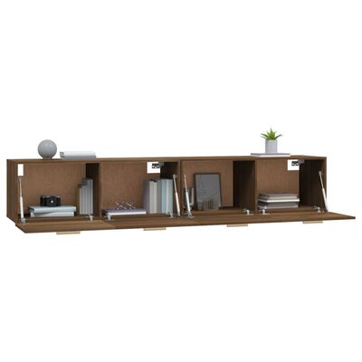 vidaXL Wall Cabinets 2 pcs Brown Oak 100x36.5x35 cm Engineered Wood