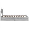 vidaXL Storage Bed with Drawer Grey Sonoma 70 x 190 cm Engineered Wood