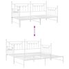 vidaXL Daybed Frame with Headboard White 107 x 203 cm Steel