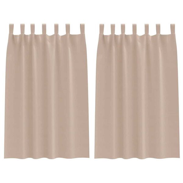 vidaXL Blackout Curtains with Rings 2 pcs Taupe 175 x 140 cm Polyester