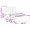 vidaXL Bed Frame Grey Sonoma 135 x 190 cm Solid Pine Wood