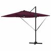 vidaXL Roma Parasol Red 286 x 285 x 270 cm Aluminium and Polyester