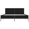 vidaXL Bed Frame without Mattress Black 150x200 cm King Size