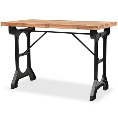 vidaXL Dining Table Solid Fir Wood Top 122x65x82 cm