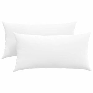 vidaXL Sofa Pillows 2 pcs White 80 x 40 cm Fabric