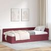 vidaXL Corner Bed Frame with Headboard Wine Red 90 cm x 200 cm Velvet