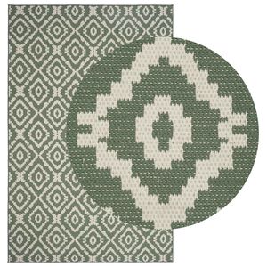 vidaXL Area Rug Natural and Green 160 x 230 cm PET