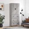 vidaXL Highboard Grey Sonoma 69.5x34x180 cm Engineered Wood
