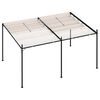 vidaXL Gazebo with Retractable Roof 400x300x233 cm Cream