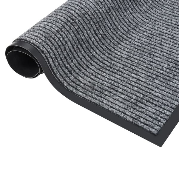 vidaXL Doormat Striped Grey 40x60 cm