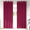 vidaXL Blackout Curtains with Rings 2 pcs Wine Red 245 x 140 cm