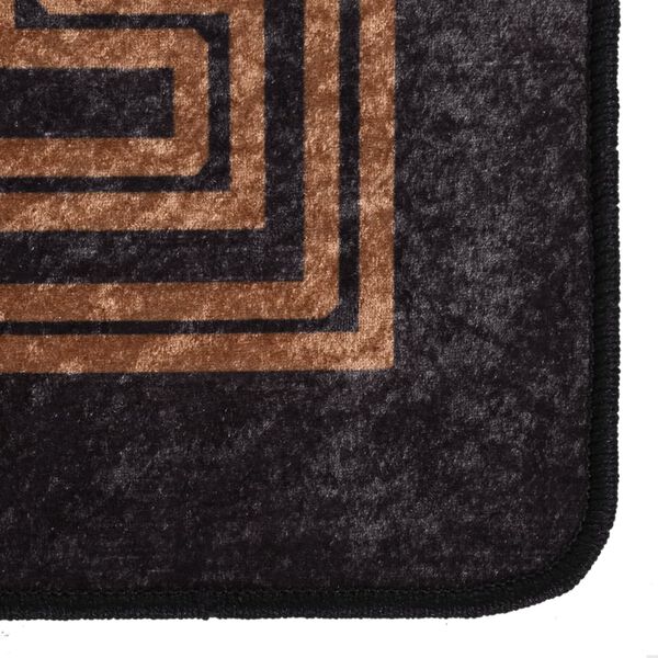 vidaXL Rug Washable Black and Gold 400x300 cm