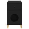 vidaXL Cat House Black 72 x 42.5 x 70 cm Engineered Wood