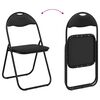 vidaXL Folding Chair 2 pcs Black 48 x 43.5 x 81 cm Faux Leather