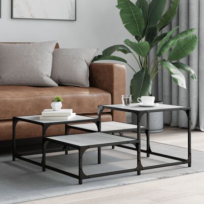 vidaXL Coffee Table Grey Sonoma 87.5x87.5x40 cm Engineered Wood