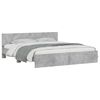 vidaXL Bed Frame without Mattress Concrete Grey 200x200 cm