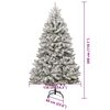 vidaXL Artificial Christmas Tree Green and White 300 cm PVC and Metal