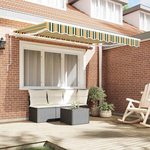 vidaXL Awning Replacement Fabric Green and yellow 280 x 245 cm