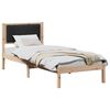 vidaXL Bed Frame with Upholstered Headboard Black 80 x 200 cm