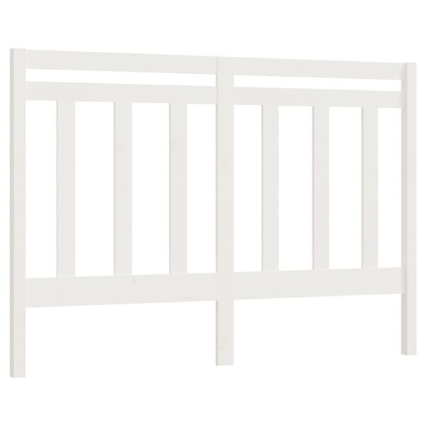vidaXL Bed Headboard White 156x4x100 cm Solid Wood Pine