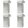 vidaXL Snail Fence 4 pcs 13.5 x 13.5 x 25 cm Stainless Steel Silver