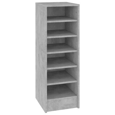 vidaXL Shoe Cabinet Concrete Grey 31.5x35x90 cm Engineered Wood