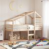 vidaXL Kids' Bed Roof 198x97x113 cm Solid Wood Pine