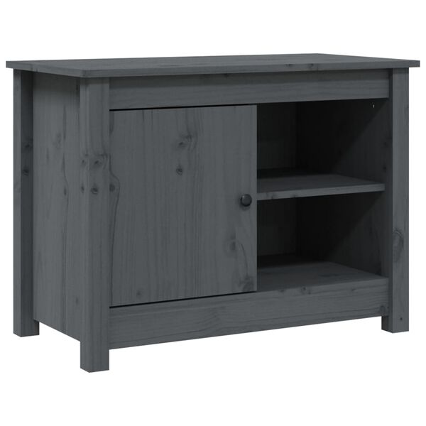 vidaXL TV Cabinet Grey 70x36.5x52 cm Solid Wood Pine
