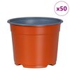 vidaXL Flower Pot 50 pcs Terracotta &Oslash; 10 x 8 cm Plastic
