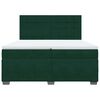 vidaXL Box Spring Bed with Mattress Dark Green 200x200 cm Velvet