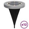 vidaXL Solar Ground Lights with Ground Spikes Outdoor 12 pcs Warm White