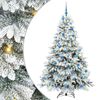 vidaXL Artificial Christmas Tree with 300 LEDs White 180 cm PE and PVC