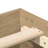 vidaXL Bed Frame No Mattress Artisan Oak 120x190 cm Small Double Engineered Wood