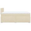 vidaXL Box Spring Bed with Mattress Cream 120x200 cm Fabric