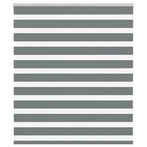 vidaXL Zebra Blind Dark Grey 135x100 cm Fabric Width 130.9 cm Polyester