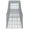 vidaXL Arched Gabion Baskets 10 pcs 400x50x40/60 cm Galvanised Iron