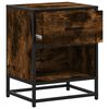 vidaXL Bedside Cabinet Smoked Oak 40x31x50 cm Engineered Wood