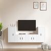 vidaXL 4 Piece TV Cabinet Set White Engineered Wood