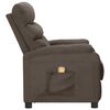 vidaXL Wing Back Massage Reclining Chair Grey Faux Leather