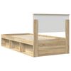 vidaXL Bed Frame with Headboard Sonoma Oak 75 x 190 cm Engineered wood