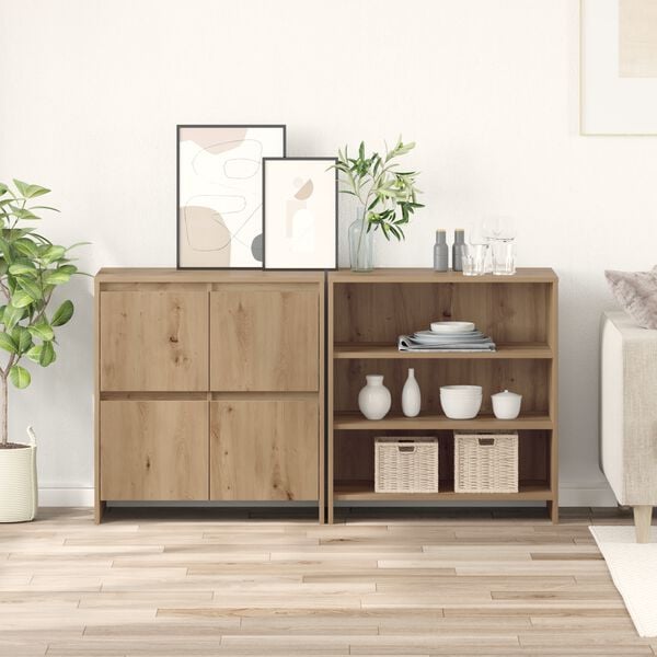 vidaXL Sideboard 2 pcs Artisan Oak 70 x 41 x 75 cm Engineered Wood