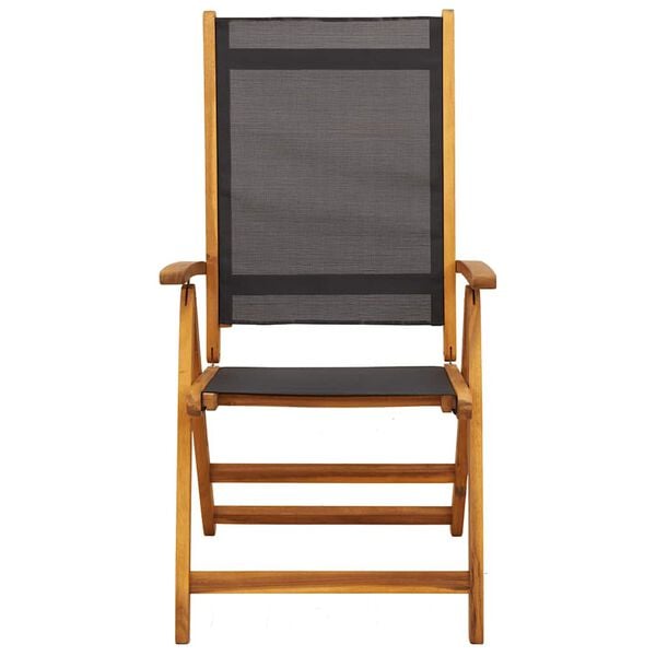 vidaXL Folding Garden Chairs 8 pcs Solid Wood Acacia and Textilene