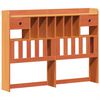 vidaXL Bookcase Bed without Mattress Wax Brown 160x200cm Solid Wood Pine