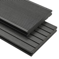 vidaXL WPC Solid Decking Boards with Accessories 10 m² 2.2 m Grey