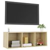 vidaXL TV Cabinet Sonoma Oak 107x35x37 cm Engineered Wood